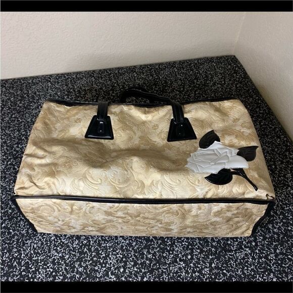 Vintage Gold & Black Rose Square Tote - Picture 6 of 11